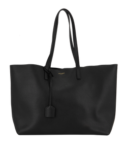 East West Shopping Tote, Leather, Black, 0919, E/P/CL/DB, 2*
